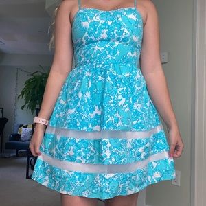 Lilly Pulitzer Ollie Fit & Flare Shorley Blue